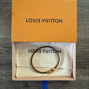 Louis Vuitton Gold and Brown Monogram Bracelet